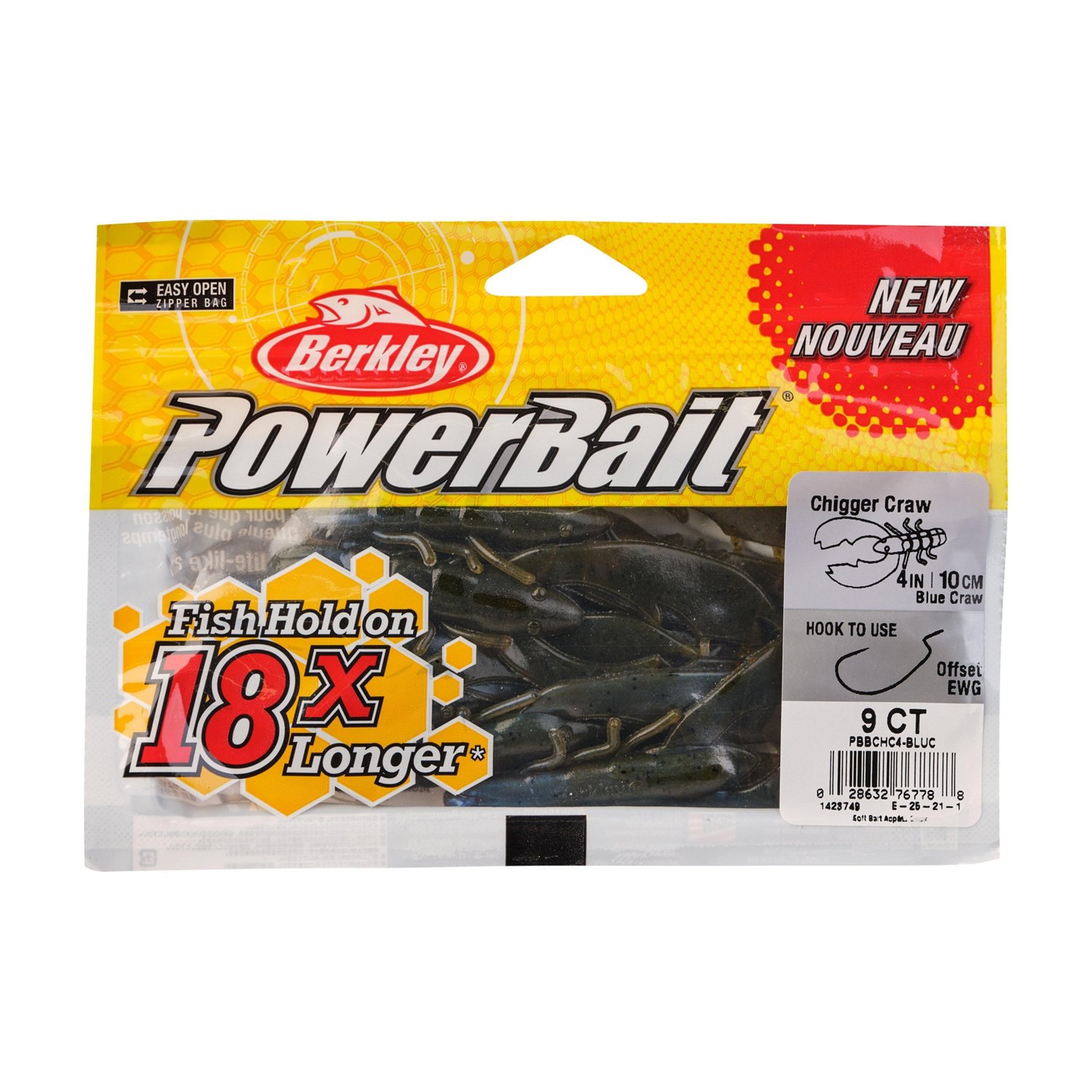 Berkley® PowerBait® 4" Chigger Craw Original Soft Baits 9-Pack - view number 3